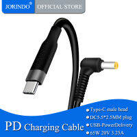 JORINDO usb type c หญิงถึง dc5.5*2.5 มม. ชาย charing สายไฟ 65w pd สายชาร์จโน๊ตบุ๊คเครื่องชาร์จอะแดปเตอร์สายเชื่อมต่อ-Shaoeit