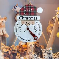 Christmas Countdown Calendar for Christmas Tree Decor Hanging Wooden Sign For Indoor Outdoor Wall Ornaments 31X23CM Dropshipping