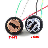 FSYLX 2 pcs T20 7440 7443 LED ผู้ถือหลอดไฟ LED ซ็อกเก็ตอะแดปเตอร์เชื่อมต่อ LED ที่จอดรถด้านข้างโคมไฟสายไฟสายรัดอะแดปเตอร์ซ็อกเก็ต-Cailine