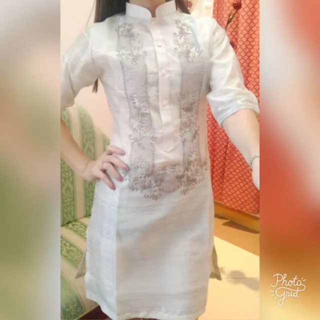 modern filipiniana barong dress