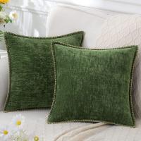 New Chenille【10 Colors for choose】 Cushion Cover 45x45 40x40cm Solid Color Velvet Decorative Throw Pillow Cover Soft Luxury Pillowcase For Living Room Decor Window Backrest Cushion Cover