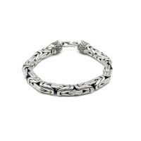 DSP สร้อยข้อมือเงินวินเทจ ถักเปียลายบาหลี เงินแท้ 925 : DSP 925 Sterling Silver Vintage Chain Bracelets [CLS0048]