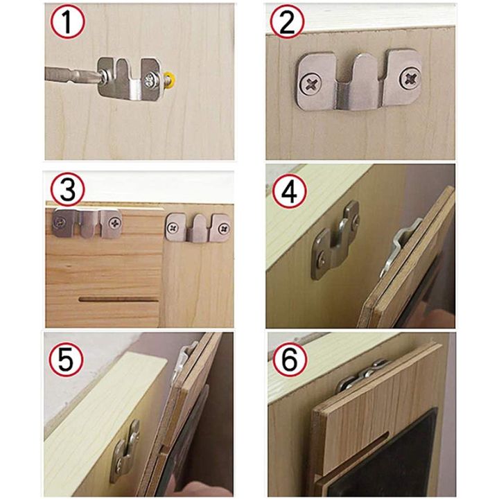 stainless-steel-wall-hook-picture-frame-keyhole-hanger-z-clip-sofa-bed-interlocking-flush-mount-bracket-furniture-connector