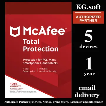 McAfee Total Protection, 5 Devices, 1-Year Subscription (E-delivery)