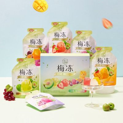 Smooth Plum Natural Plum Jelly 720g 5 Flavored Fruit Konjac Jelly