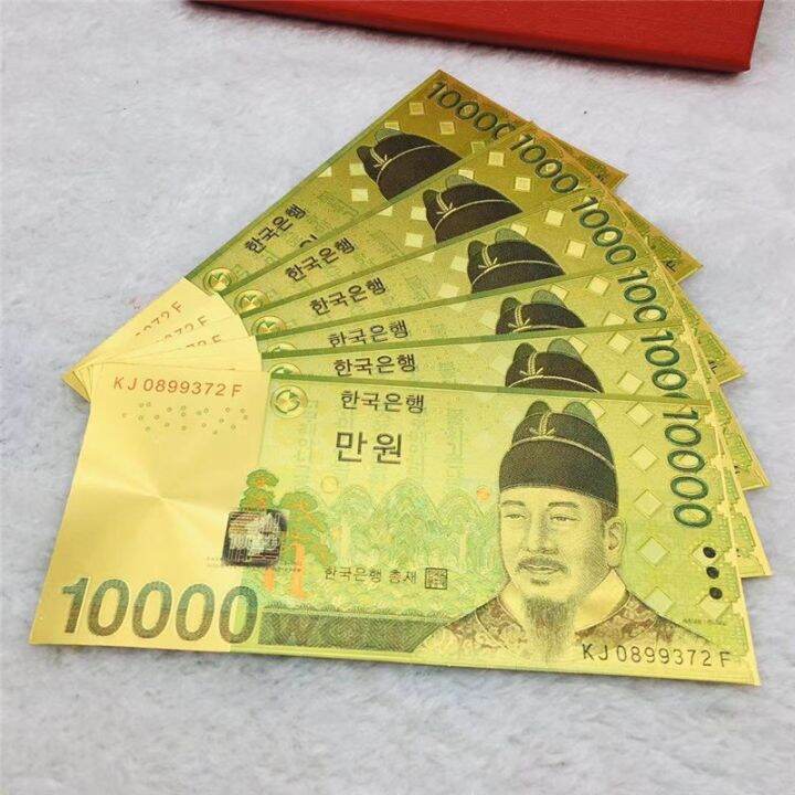 cc-gold-foil-korea-won-plastic-banknotes-commemorative-banknotes-dollar-euro-coins-props-collection-gifts