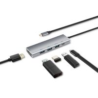 【❖New Hot❖】 bukan2581584811414 ฮับ Usb C สำหรับ Mac Book Pro/air Ipad Pro 5in1ฮับ Usb C กับ4K Hdmi 60W Pd ชาร์จ3 Usb 3.0 Hub