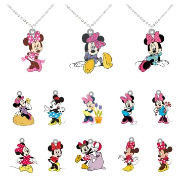 Buy Disney Mickey Minnie Mouse Christmas Xmas Head Santa Suit Hat Silver Pendant  Necklace Jewelry Online in India - Etsy