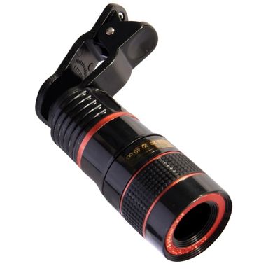 8x Photography Lens Black Shell Mobile Phone Lens Adjustable Focal Length High Magnification for Watching Competitions Concerts