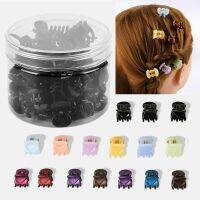 【CW】 12-24Pcs/Box Color Small Baby Safe Plastic Hair Claw Hairpins Korean Styling Accessories