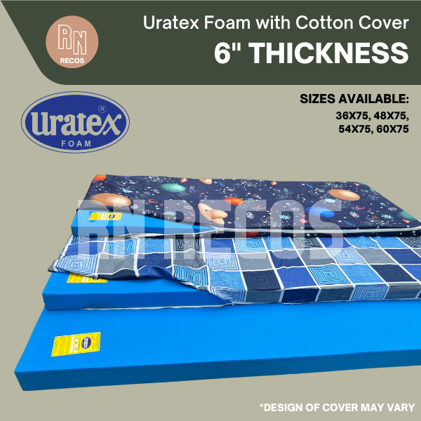 Original Uratex Foam With Free Cotton Cover (6 Inches Thickness ...