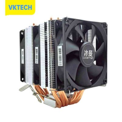 [Vktech] SNOWMAN PWM 4 Pin เคสคอมพิวเตอร์พัดลม Silent CPU Cooling Quiet Cooler Fan For PC