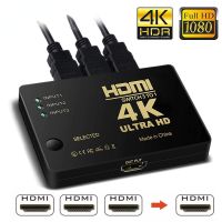 4K 2K 3X 1ตัวแยกสาย HDMI HD 1080P อะแดปเตอร์ตัวสลับวิดีโอ3อินพุต1เอาต์พุตเอาต์พุตพอร์ต HDMI ฮับสำหรับ Xbox PS4 DVD PC HDTV ทีวีแล็ปท็อป