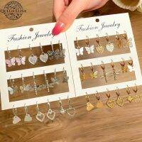 ✶✲♠  9 Pcs Openwork Earrings for Multi-element Jewelry Gifts