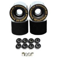 STRIKATE Durable 4PcsSet 60X45mm Skateboard Wheels with Bearing Gasket for Double Warp Action Skateboard Longboard