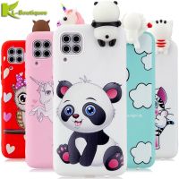 ☌┋ 3D Panda Case on For Fundas Samsung Galaxy A12 Case Soft Silicone Cover na For Samsung A12 A 12 A125F SM-A125F/DS Phone Coque