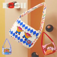 Illustrator joint with Japanese ugly of whimsy single shoulder bag portable tide stray bag 【BYUE】