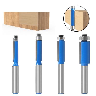 1pc 8mm Shank Mill Cutters แม่แบบทังสเตน Flush Trim Wood Router Bits พร้อมตลับลูกปืนด้านบน