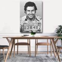 Pablo Escobar Mugshot El Patron Kingpin Der โคลอมเบียโปสเตอร์และพิมพ์ภาพผนังสำหรับห้องนั่งเล่น1ชิ้นภายในกรอบหรือ Frameless