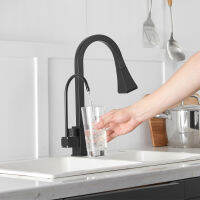 Touch Kitchen Mixer Tap ร่วมสมัยดึงตัวกรองก๊อกน้ำห้องครัวทองเหลืองร้อนเย็นก๊อกน้ำสมาร์ทเซนเซอร์ Touch ก๊อกน้ำห้องครัว