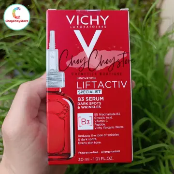 Thời gian thấy thấy hiệu quả từ việc sử dụng Vichy Liftactiv Vitamin C Brightening Skin Corrector là bao lâu?
