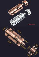 4" Zinc Alloy Chrome Red Bronze Spring Loaded Push Button Window Door Barrel Bolt Latch With Screws Door Hardware Locks Metal film resistance