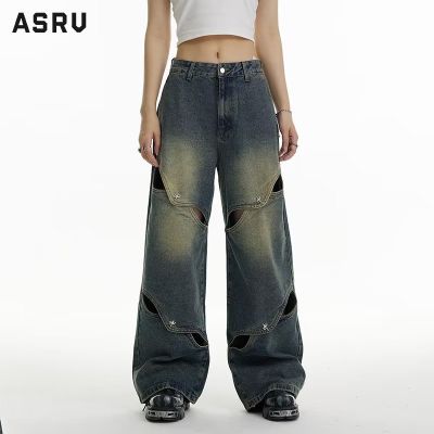 ASRV กางเกงยีนส์ชาย กางเกงขายาว ชาย กางเกงยีนส์ผู้ชาย jeans for men กางเกงยีนส์แนวสตรีทแบบอเมริกันกางเกงขากว้างมีสไตล์สำหรับผู้ชายและผู้หญิง