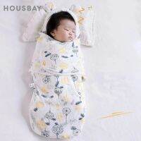 Baby Cocoon Swaddling Wraps 0-6เดือนถุงนอนทารกแรกเกิดหูหมีน่ารักเด็กหัวคอ Protector ออกแบบกระเป๋าผ้าอ้อม