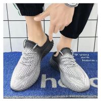 COD DSFGREYTRUYTU Hot Sale Shoes Mens Summer Canvas Shoes Mens Breathable Flying Woven One Foot Lazy Baotou Half Slippers Mens Coconut Mens Shoes