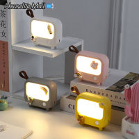 การ์ตูน Led ไฟกลางคืน2โหมดแบบพกพา Usb ชาร์จโคมไฟที่มีเชือกเส้นเล็กสำหรับห้องนอนห้องเด็ก