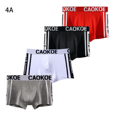 4pcsLot Men Underwear Boxer Elasticity Shorts Panties Solid Shorts Brand Underpants Men Cotton Breathable Shorts Men M-2XL