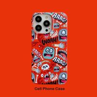 iphone case สัตว์ประหลาดสีแดงเหมาะสำหรับเคสโทรศัพท์มือถือ iPhone 13 11 Apple 12 Pro Max เปลือกแข็ง XS/XR เคลือบ 8PLUS ฟิล์ม 14
