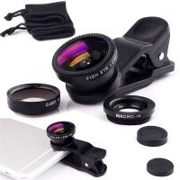 Universal 3-in-1 Fisheye Phone Lens 0.67X Wide Angle Zoom Fish Eye Macro Lenses Camera Kits With Clip Lens Phone For Smartphone