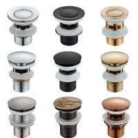 【YF】▤  Basin Sink Pop Up Drain Waste Stopper Faucet Accessories Chrome/Rose Gold/Brushed Gold