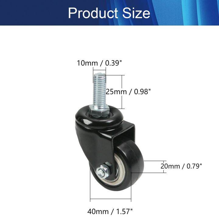 mromax-ล้อหมุนได้ด้าย-m10ล้ออุปกรณ์4ชิ้น-ล็อต40มม-รถเข็นช้อปปิ้งเบรคสำหรับร้านค้าในบ้านและโรงเรียน