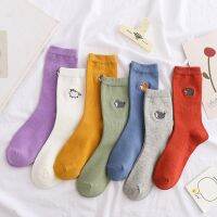[COD] Asrla 2022 new candy-colored mid-tube for men and women models embroidered puppy corgis