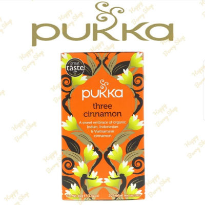 ชา PUKKA Organic Herbal Tea 🍃⭐THREE CINNAMON⭐🍵 ชาสมุนไพรออแกนิค ชาเพื่อสุขภาพจากประเทศอังกฤษ 1 กล่องมี 20 ซอง