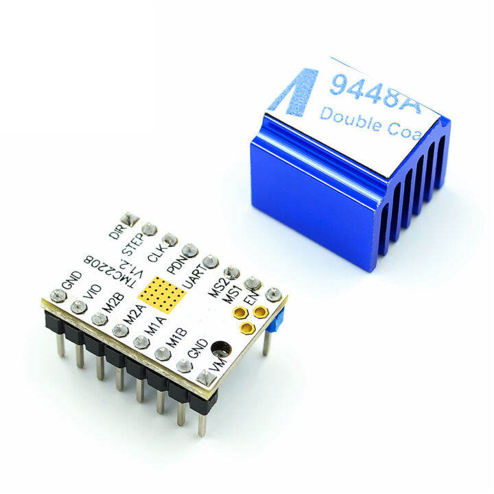 pcbfun-อุปกรณ์เสริมเครื่องพิมพ์3d-ไดรเวอร์มอเตอร์สเต็ป-v1-2-tmc2208พร้อมฮีทซิงค์รองรับอินเตอร์เฟซแบบขั้นบันได-dir-และอินเตอร์เฟซ-spi-256การแบ่ง2a-กระแสไฟฟ้า