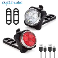 3 Led Cycling Taillight With USB Rechargeable Tail Clip Lamp Luz Bicicleta Accessories