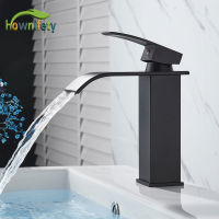 ChromeNickelORBBlack Basin Sink Faucet Waterfall Outlet Vanity Hot Cold Mixer Crane Tap Deck Mount One Handle Wash Faucets