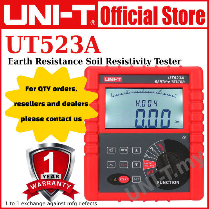 UNIT UT523A Earth Resistance Soil Resistivity Tester Lazada