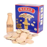 Wooden Bottle Stacking Challenge Balance Training ChildrenS Educational Toy Bottle Stacking Game