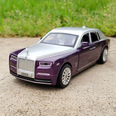 1:28 Rolls-Royce Phantom ล้อแม็กรถยนต์ของเล่นล้อแม็กรถยนต์ D Iecasts และของเล่นยานพาหนะเสียงและแสงรถรุ่นของเล่นสำหรับเด็กของสะสม