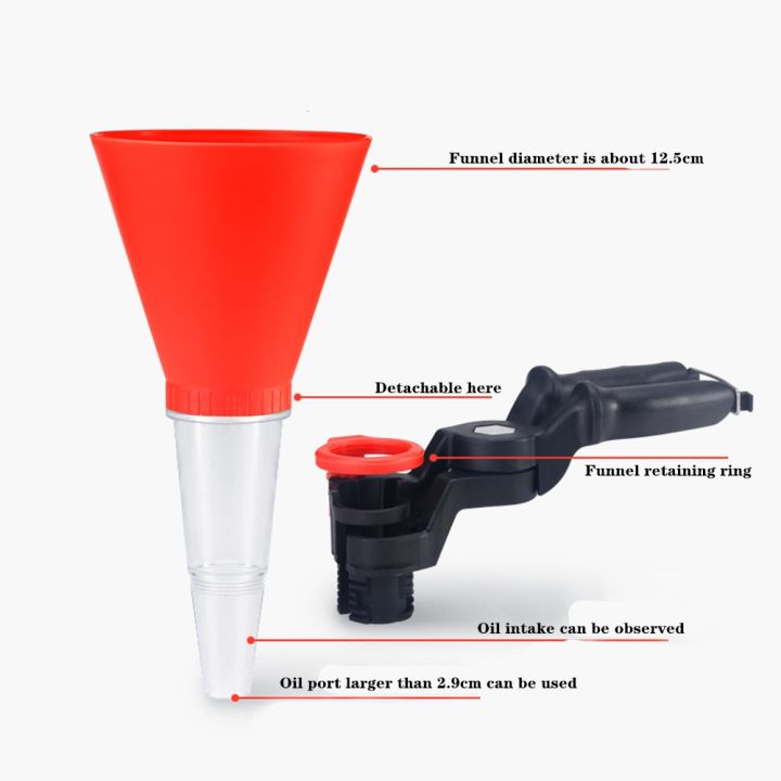 cw-engine-filling-funnel-with-adjustable-width-fixing-clip-multifunctional-pour-for-repair