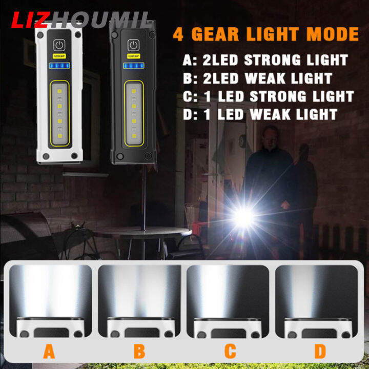 lizhoumil-ไฟฉายแหล่งไฟสองดวงขนาดเล็ก-ไฟฉายแหล่ง-type-c-ชาร์จเร็วไฟทำงานมัลติฟังก์ชั่นพร้อมที่ไฟฉายฉุกเฉินแม่เหล็ก