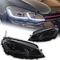 แต่งรถ AKD สำหรับ VW Golf 7.5ไฟหน้ารถมอเตอร์ไซค์แบบ LED 2013-2020กอล์ฟ7ไฟหน้า DRL Hidคอมไฟหน้าสัญญาณไดนามิกอุปกรณ์เสริมไบซีนอน