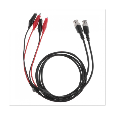 2Pcs BNC Q9 Male Plug to 35mm Dual Alligator Clip Oscilloscope Test Probe Lead Cable Oscilloscope Measurement Accessory