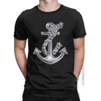 Chrome Style Nautical Rope Anchor Applique Mens T Shirt Amazing Tee Shirt Classic Crew Neck T Shirts Pure Cotton Designer Tops XS-6XL