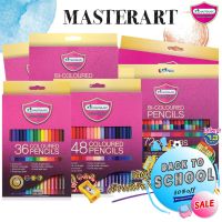 phc8 ชุดระบายสี สีน้ำ สีโปสเตอร์ อย่างดี สีฝุ่น สีเทียน สีชอ MASTERART รุ่นใหม่ ดินสอสีไม้ สีไม้มาสเตอร์อาร์ต 36สี 48สี 60สี 72สี แถม! กบเหลาดินสอ