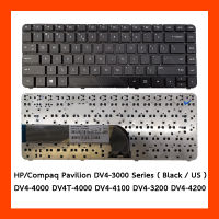 Keyboard HP Compaq Pavilion DV4-3000 Series Black US คีย์บอร์ด แป้นพิมพ์ แป้นอังกฤษ ฟรีสติกเกอร์ ไทย-อังกฤษ